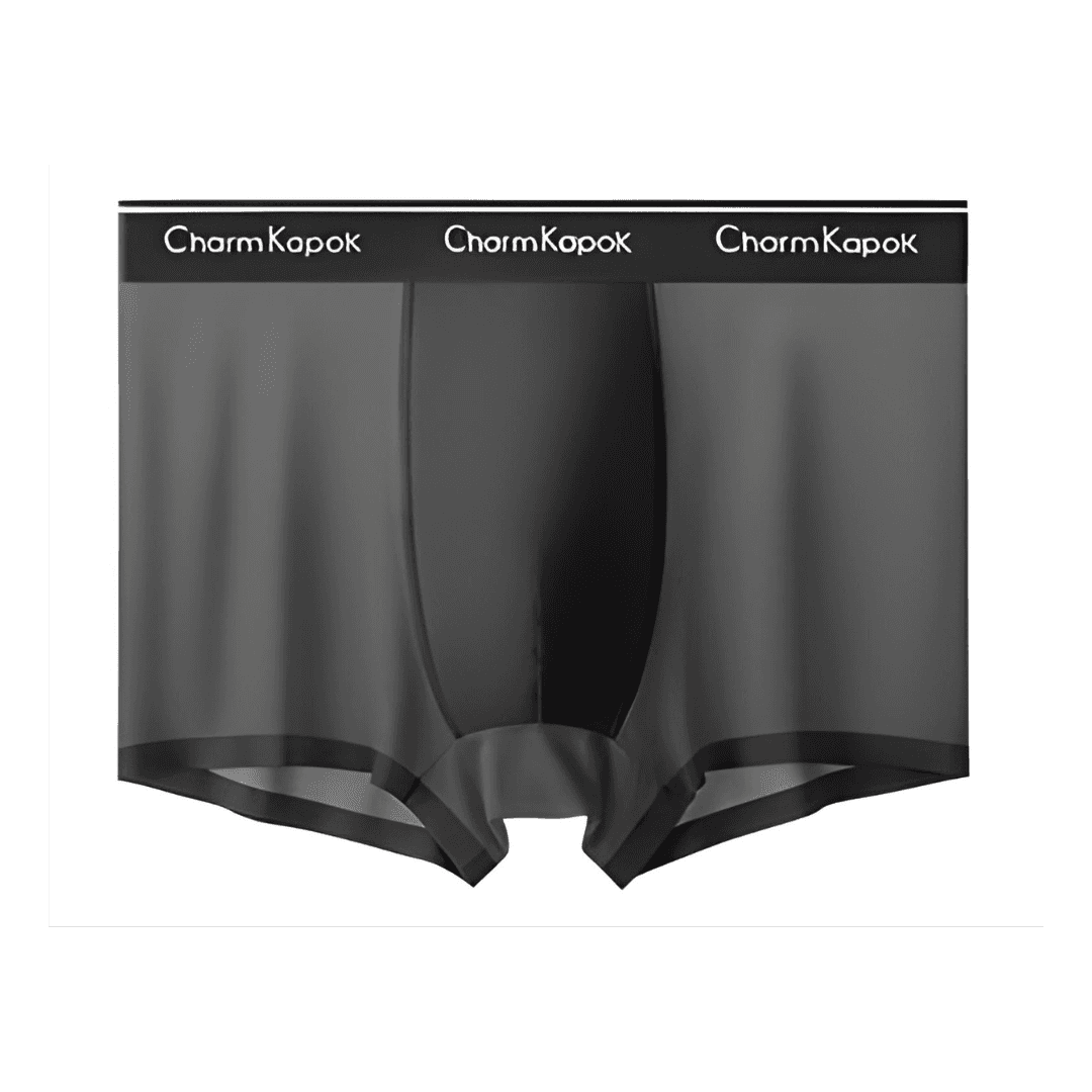 Charm Kapok Men's Silk Underwear Black