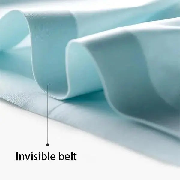 a close up of a sheet with the words invisible belt