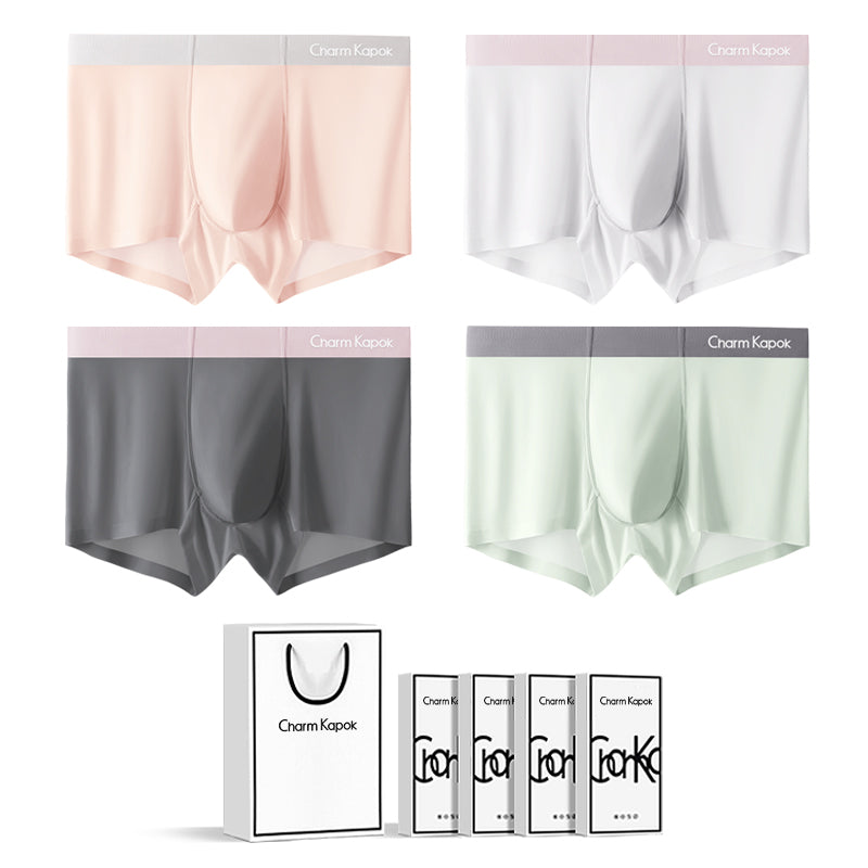 Charm Kapok Men's Silk Underwear Pink