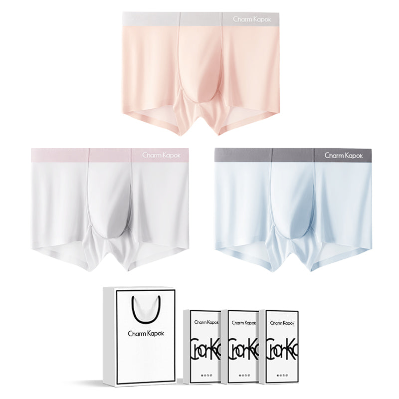 Charm Kapok Men's Silk Underwear Pink